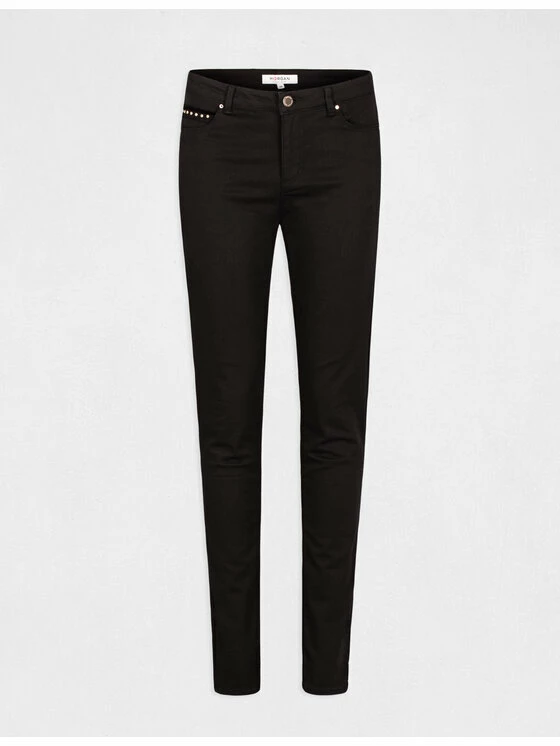 Morgan Γυναίκες Υφασμάτινα Παντελόνια Παντελόνι υφασμάτινο 212-PETRO Μαύρο Slim Fit 8 Morgan Γυναίκες Υφασμάτινα Παντελόνια Παντελόνι υφασμάτινο 212-PETRO Μαύρο Slim Fit - Image 6