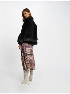 Morgan Γυναίκες Γούνες & Πανωφόρια από προβιά Δέρμα προβάτου 212-GALAC Μαύρο Regular Fit -Εξοδος Morgan Κατάστημα unnamed file 1600