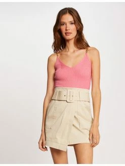 Morgan Γυναίκες Φούστα Mini 212-JAMY Μπεζ Regular Fit