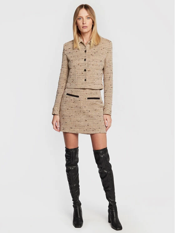 Morgan Γυναίκες Mini Φούστα σε γραμμή Α 222-JNORA.F Μπεζ Regular Fit 4 Morgan Γυναίκες Mini Φούστα σε γραμμή Α 222-JNORA.F Μπεζ Regular Fit - Image 2