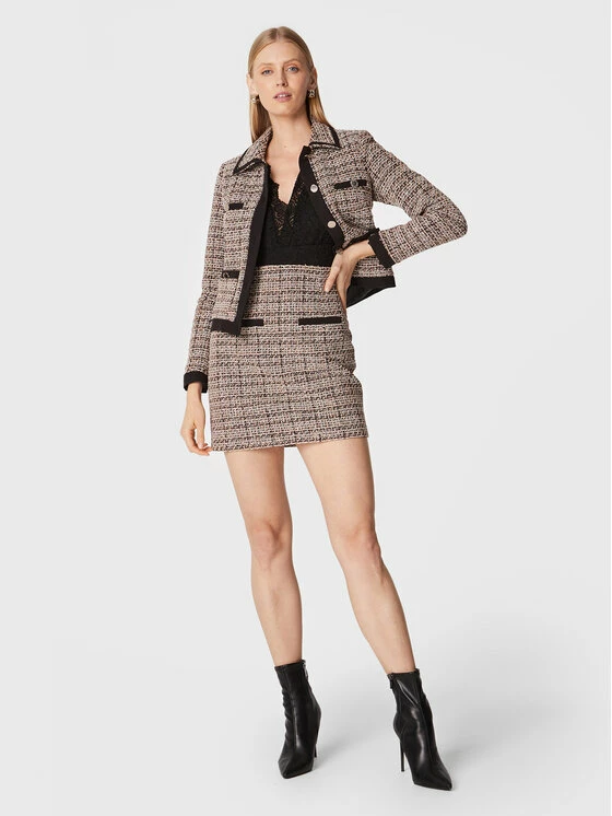 Morgan Γυναίκες Φούστα Mini 222-JOZI1.F Μπεζ Regular Fit 4 Morgan Γυναίκες Φούστα Mini 222-JOZI1.F Μπεζ Regular Fit - Image 2