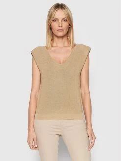 Morgan Γυναίκες Μπλουζάκια Μπλουζάκι 221-MSOLI Μπεζ Regular Fit