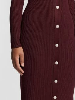 Morgan Γυναίκες Πλεκτά Φορέματα Φόρεμα υφασμάτινο 222-RMILLIA Μπορντό Slim Fit -Εξοδος Morgan Κατάστημα unnamed file 170