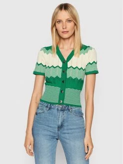 Morgan Γυναίκες Ζακέτες Ζακέτα 221-MRAY Πράσινο Slim Fit