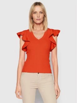 Morgan Γυναίκες Μπλουζάκια Μπλουζάκι 221-MONY Πορτοκαλί Slim Fit