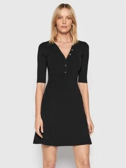 Morgan Γυναίκες Καθημερινά Φορέματα Φόρεμα καθημερινό 221-RMEMI Μαύρο Slim Fit