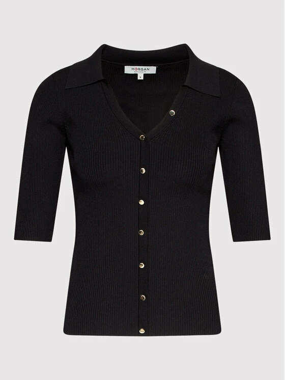 Morgan Γυναίκες Μπλουζάκια Μπλουζάκι 221-MREMI Μαύρο Regular Fit 7 Morgan Γυναίκες Μπλουζάκια Μπλουζάκι 221-MREMI Μαύρο Regular Fit - Image 5