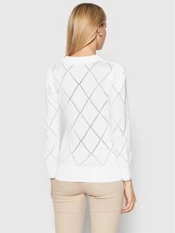 Morgan Γυναίκες Πουλόβερ 221-MJESY Λευκό Regular Fit -Εξοδος Morgan Κατάστημα unnamed file 1785