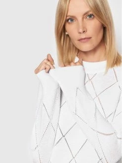 Morgan Γυναίκες Πουλόβερ 221-MJESY Λευκό Regular Fit -Εξοδος Morgan Κατάστημα unnamed file 1786