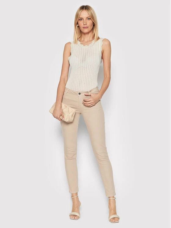 Morgan Γυναίκες Μπλουζάκια Μπλουζάκι 221-MFABI Μπεζ Slim Fit 4 Morgan Γυναίκες Μπλουζάκια Μπλουζάκι 221-MFABI Μπεζ Slim Fit - Image 2