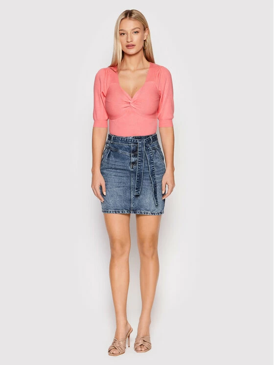 Morgan Γυναίκες Πουλόβερ 221-MNANA Ροζ Regular Fit 4 Morgan Γυναίκες Πουλόβερ 221-MNANA Ροζ Regular Fit - Image 2