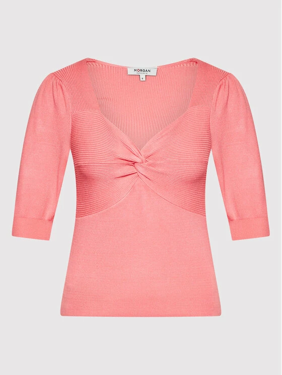 Morgan Γυναίκες Πουλόβερ 221-MNANA Ροζ Regular Fit 7 Morgan Γυναίκες Πουλόβερ 221-MNANA Ροζ Regular Fit - Image 5