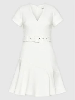 Morgan Γυναίκες Καθημερινά Φορέματα Φόρεμα καθημερινό 221-ROXANE Λευκό Regular Fit -Εξοδος Morgan Κατάστημα unnamed file 1898