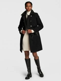 Morgan Γυναίκες Μεταβατικά Παλτά Μάλλινο παλτό 222-GCOOL Μαύρο Regular Fit -Εξοδος Morgan Κατάστημα unnamed file 192