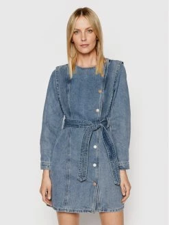 Morgan Γυναίκες Τζιν Φορέματα Φόρεμα τζιν 221-RFLAP Μπλε Regular Fit