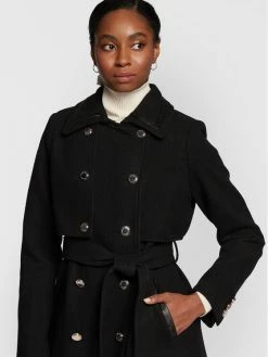 Morgan Γυναίκες Μεταβατικά Παλτά Μάλλινο παλτό 222-GCOOL Μαύρο Regular Fit -Εξοδος Morgan Κατάστημα unnamed file 194