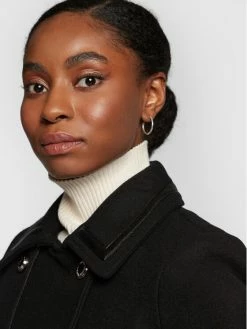 Morgan Γυναίκες Μεταβατικά Παλτά Μάλλινο παλτό 222-GCOOL Μαύρο Regular Fit -Εξοδος Morgan Κατάστημα unnamed file 195