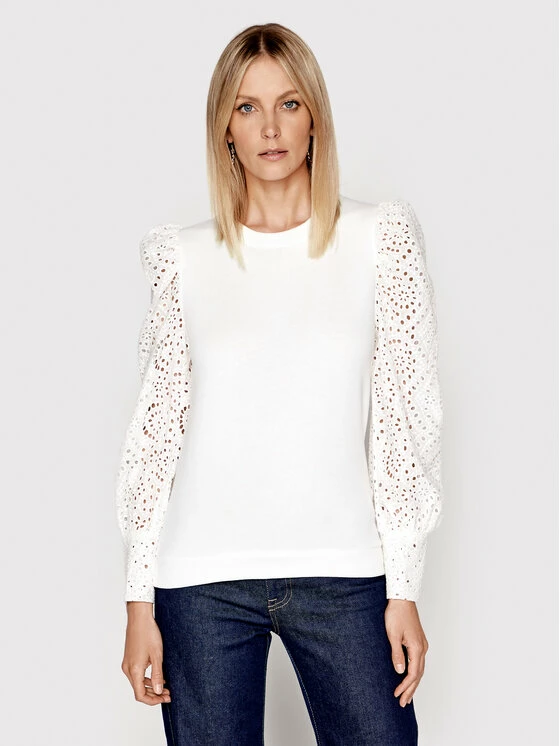 Morgan Γυναίκες Μπλούζες Μπλούζα 221-TBROD Λευκό Regular Fit 3 Morgan Γυναίκες Μπλούζες Μπλούζα 221-TBROD Λευκό Regular Fit