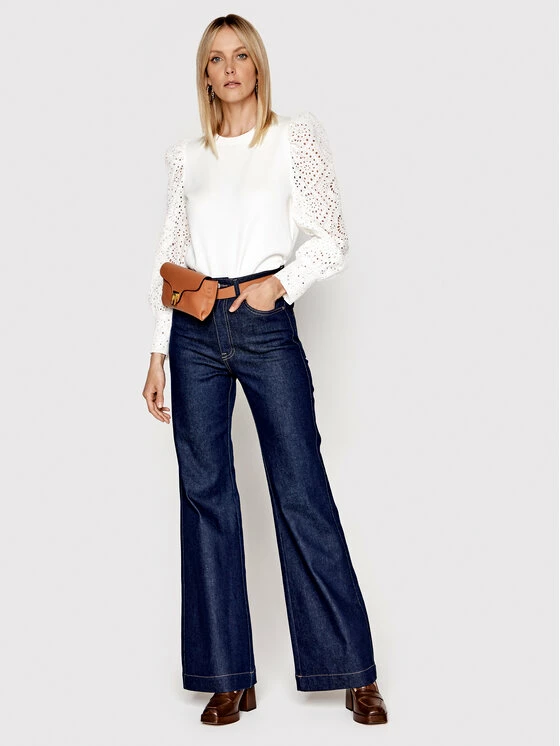 Morgan Γυναίκες Μπλούζες Μπλούζα 221-TBROD Λευκό Regular Fit 4 Morgan Γυναίκες Μπλούζες Μπλούζα 221-TBROD Λευκό Regular Fit - Image 2