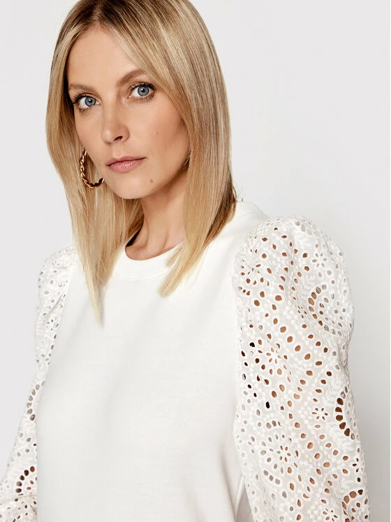 Morgan Γυναίκες Μπλούζες Μπλούζα 221-TBROD Λευκό Regular Fit 6 Morgan Γυναίκες Μπλούζες Μπλούζα 221-TBROD Λευκό Regular Fit - Image 4