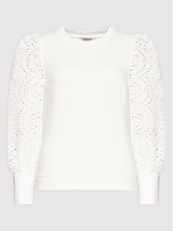 Morgan Γυναίκες Μπλούζες Μπλούζα 221-TBROD Λευκό Regular Fit 7 Morgan Γυναίκες Μπλούζες Μπλούζα 221-TBROD Λευκό Regular Fit - Image 5