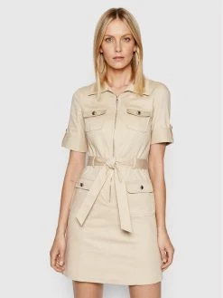 Morgan Γυναίκες Φορέματα σε Στυλ Πουκάμισο & Σεμιζιέ Φόρεμα πουκάμισο 221-RENOM Μπεζ Regular Fit