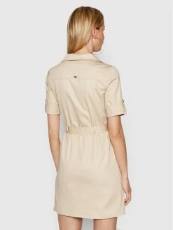 Morgan Γυναίκες Φορέματα σε Στυλ Πουκάμισο & Σεμιζιέ Φόρεμα πουκάμισο 221-RENOM Μπεζ Regular Fit -Εξοδος Morgan Κατάστημα unnamed file 1991