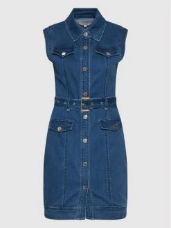 Morgan Γυναίκες Φορέματα σε Στυλ Πουκάμισο & Σεμιζιέ Φόρεμα τζιν 221-ROUKY Μπλε Regular Fit -Εξοδος Morgan Κατάστημα unnamed file 1998