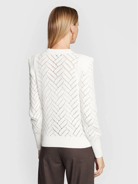 Morgan Γυναίκες Πουλόβερ 222-MGADOU Λευκό Regular Fit 4 Morgan Γυναίκες Πουλόβερ 222-MGADOU Λευκό Regular Fit - Image 3