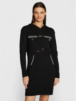 Morgan Γυναίκες Πλεκτά Φορέματα Φόρεμα υφασμάτινο 222-RMOGI Μαύρο Regular Fit