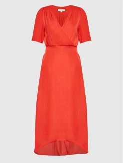 Morgan Γυναίκες Καθημερινά Φορέματα Φόρεμα καθημερινό 221-RSIBILA Κόκκινο Regular Fit -Εξοδος Morgan Κατάστημα unnamed file 2064