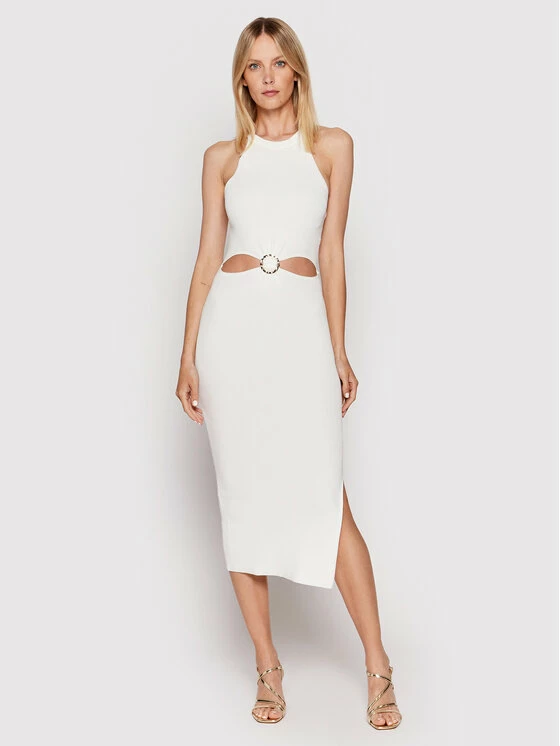 Morgan Γυναίκες Κοκτέιλ Φορέματα Φόρεμα κοκτέιλ 221-RMIL Λευκό Slim Fit 3 Morgan Γυναίκες Κοκτέιλ Φορέματα Φόρεμα κοκτέιλ 221-RMIL Λευκό Slim Fit