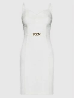 Morgan Γυναίκες Κοκτέιλ Φορέματα Φόρεμα κοκτέιλ 221-ROBE.F Λευκό Slim Fit -Εξοδος Morgan Κατάστημα unnamed file 2154