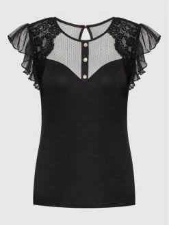 Morgan Γυναίκες Μπλουζάκια Μπλουζάκι 221-DBLACK Μαύρο Regular Fit -Εξοδος Morgan Κατάστημα unnamed file 2190