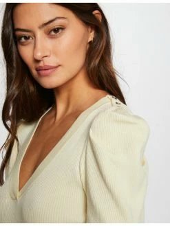 Morgan Γυναίκες Πουλόβερ 221-MJOPI Κίτρινο Regular Fit -Εξοδος Morgan Κατάστημα unnamed file 2214