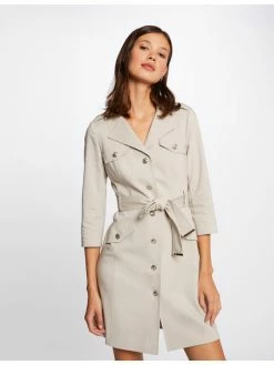 Morgan Γυναίκες Φορέματα σε Στυλ Πουκάμισο & Σεμιζιέ Φόρεμα πουκάμισο 221-RYELLA Μπεζ Regular Fit