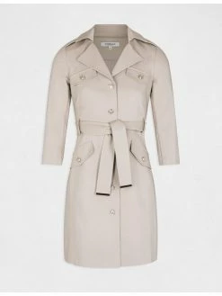 Morgan Γυναίκες Φορέματα σε Στυλ Πουκάμισο & Σεμιζιέ Φόρεμα πουκάμισο 221-RYELLA Μπεζ Regular Fit -Εξοδος Morgan Κατάστημα unnamed file 2220