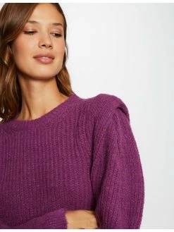 Morgan Γυναίκες Πουλόβερ 212-MACUMBA Μωβ Regular Fit -Εξοδος Morgan Κατάστημα unnamed file 2230
