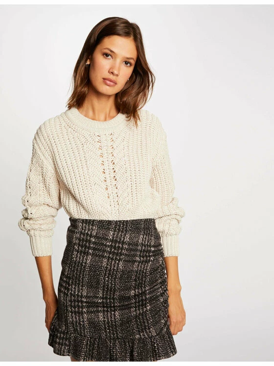 Morgan Γυναίκες Πουλόβερ 212-MPISTE Μπεζ Regular Fit 3 Morgan Γυναίκες Πουλόβερ 212-MPISTE Μπεζ Regular Fit