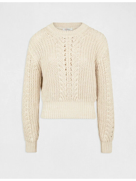 Morgan Γυναίκες Πουλόβερ 212-MPISTE Μπεζ Regular Fit 8 Morgan Γυναίκες Πουλόβερ 212-MPISTE Μπεζ Regular Fit - Image 6