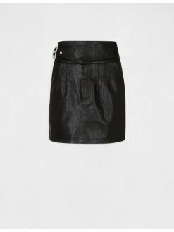 Morgan Γυναίκες Mini Φούστα από απομίμηση δέρματος 212-JACKIE Μαύρο Slim Fit -Εξοδος Morgan Κατάστημα unnamed file 2244