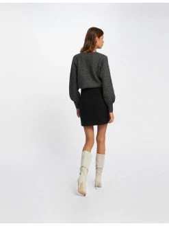 Morgan Γυναίκες Πουλόβερ 212-MUSLI Γκρι Relaxed Fit -Εξοδος Morgan Κατάστημα unnamed file 2253