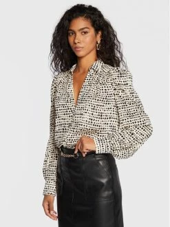 Morgan Γυναίκες Casual Πουκάμισα Πουκάμισο 222-CDOTA.F Μπεζ Regular Fit