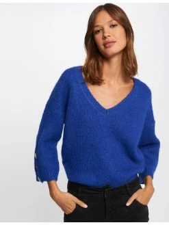 Morgan Γυναίκες Πουλόβερ 212-MSILO Μπλε Regular Fit