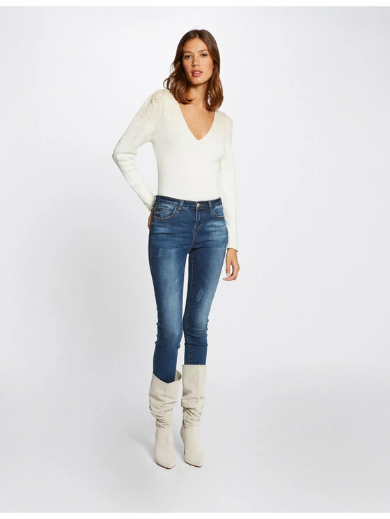 Morgan Γυναίκες Πουλόβερ 212-MPLAIT Μπεζ Regular Fit 4 Morgan Γυναίκες Πουλόβερ 212-MPLAIT Μπεζ Regular Fit - Image 2