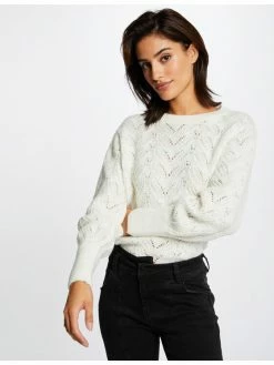 Morgan Γυναίκες Πουλόβερ 212-MRIRI Λευκό Regular Fit