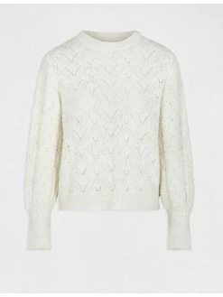 Morgan Γυναίκες Πουλόβερ 212-MRIRI Λευκό Regular Fit -Εξοδος Morgan Κατάστημα unnamed file 2277