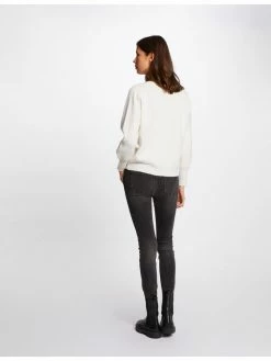 Morgan Γυναίκες Πουλόβερ 212-MIMO Λευκό Regular Fit -Εξοδος Morgan Κατάστημα unnamed file 2285