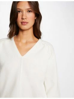 Morgan Γυναίκες Πουλόβερ 212-MIMO Λευκό Regular Fit -Εξοδος Morgan Κατάστημα unnamed file 2286