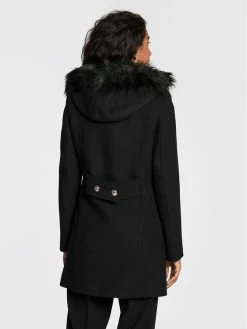 Morgan Γυναίκες Μεταβατικά Παλτά Μάλλινο παλτό 222-GEOCI Μαύρο Regular Fit -Εξοδος Morgan Κατάστημα unnamed file 258